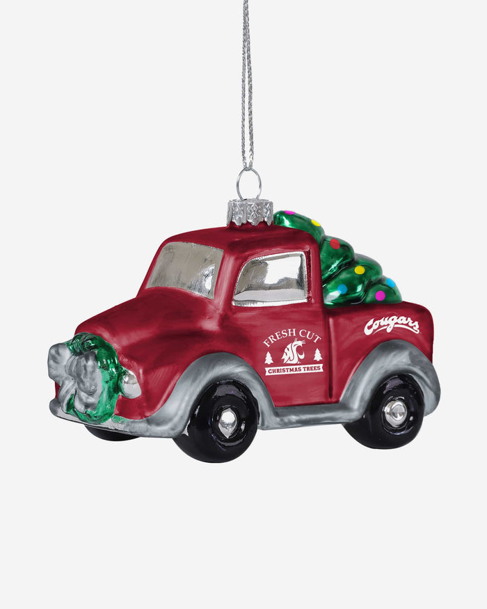 Washington State Cougars Blown Glass Truck Ornament FOCO - FOCO.com