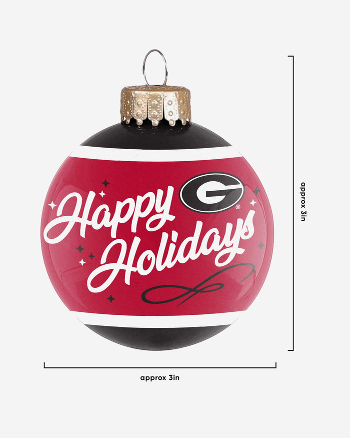 Georgia Bulldogs 2022 Football National Champions Glass Ball Ornament FOCO - FOCO.com