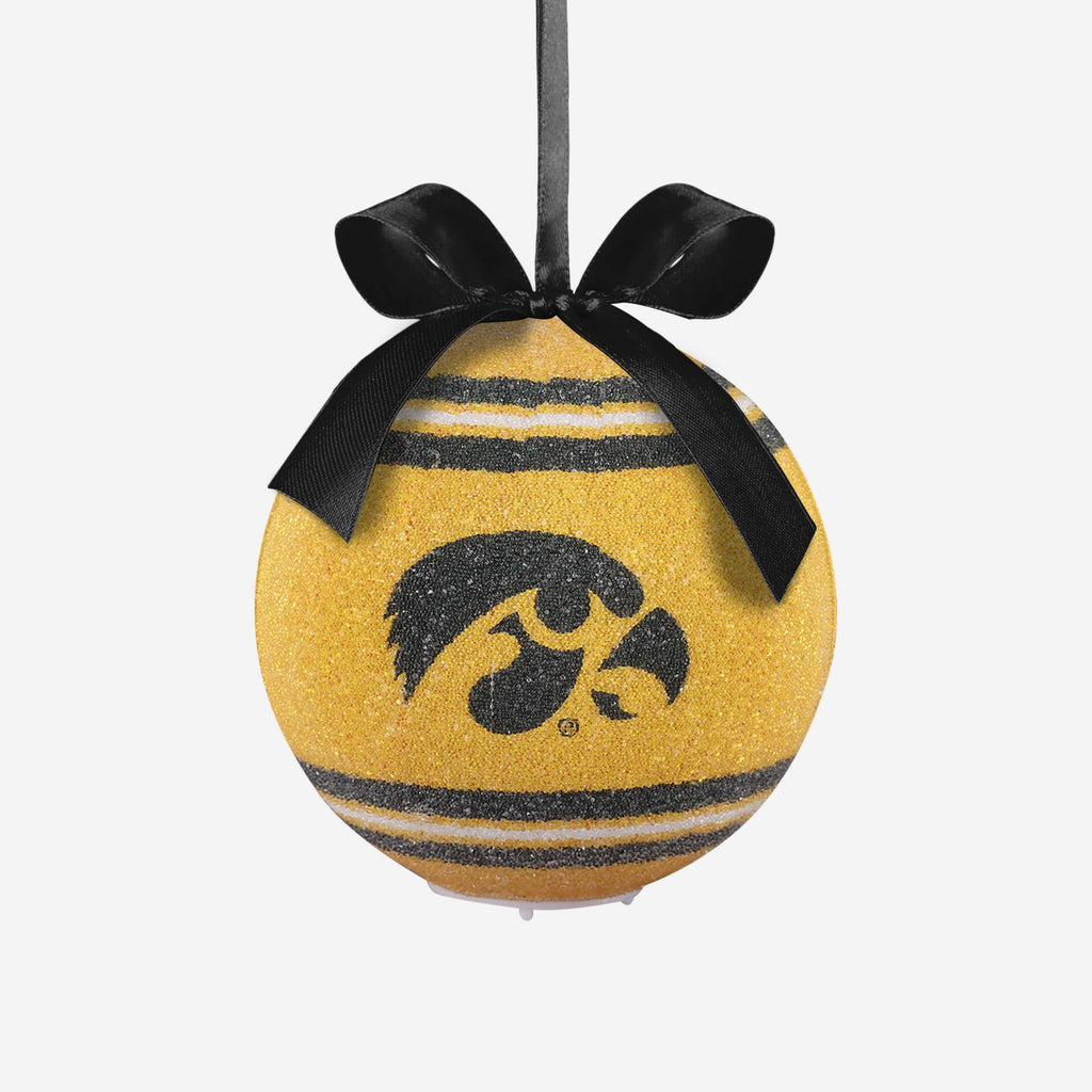 Iowa Hawkeyes LED Shatterproof Ball Ornament FOCO - FOCO.com