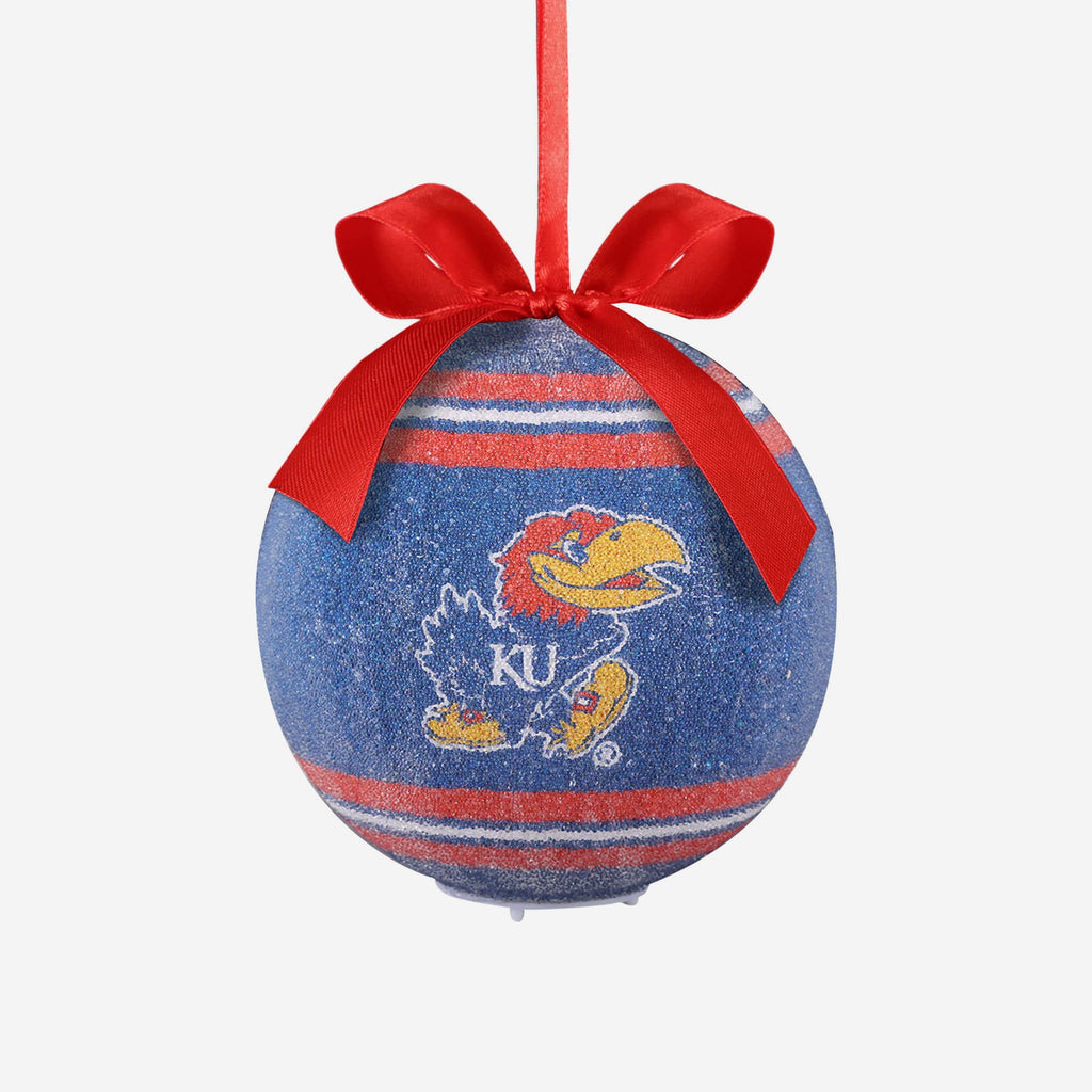 Kansas Jayhawks LED Shatterproof Ball Ornament FOCO - FOCO.com