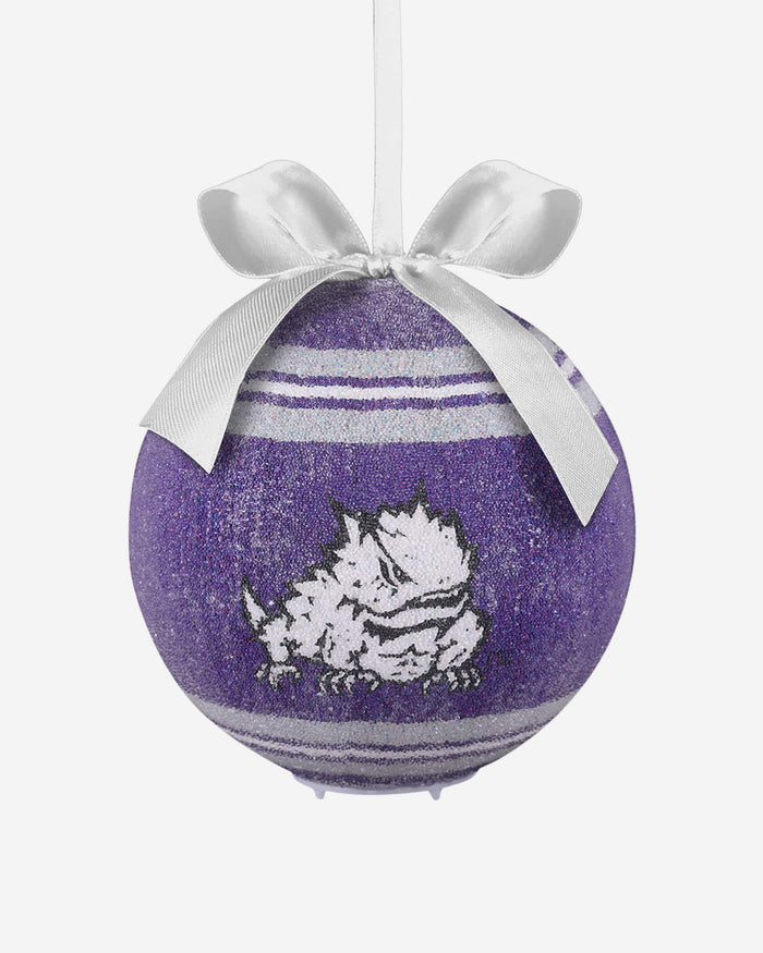 TCU Horned Frogs LED Shatterproof Ball Ornament FOCO - FOCO.com