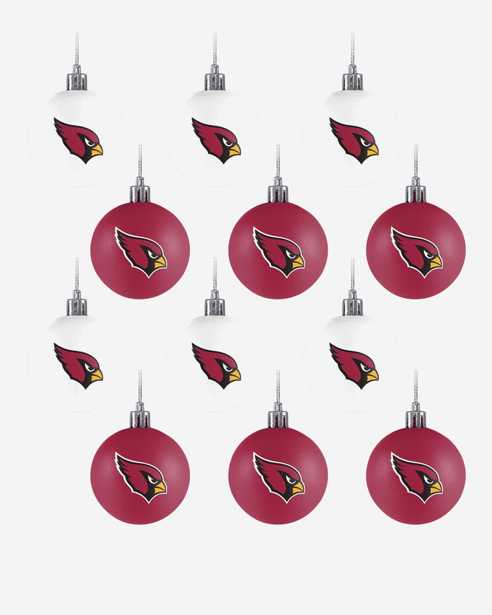 Arizona Cardinals 12 Pack Ball Ornament Set Foco - FOCO.com