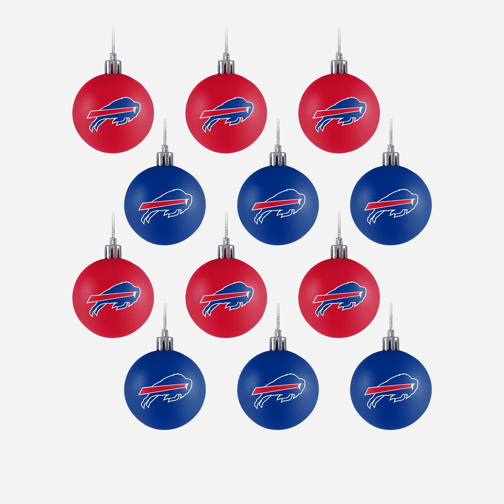 Buffalo Bills 12 Pack Ball Ornament Set Foco - FOCO.com