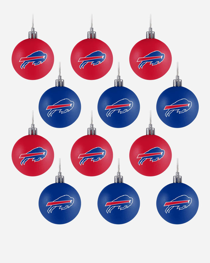 Buffalo Bills 12 Pack Ball Ornament Set Foco - FOCO.com