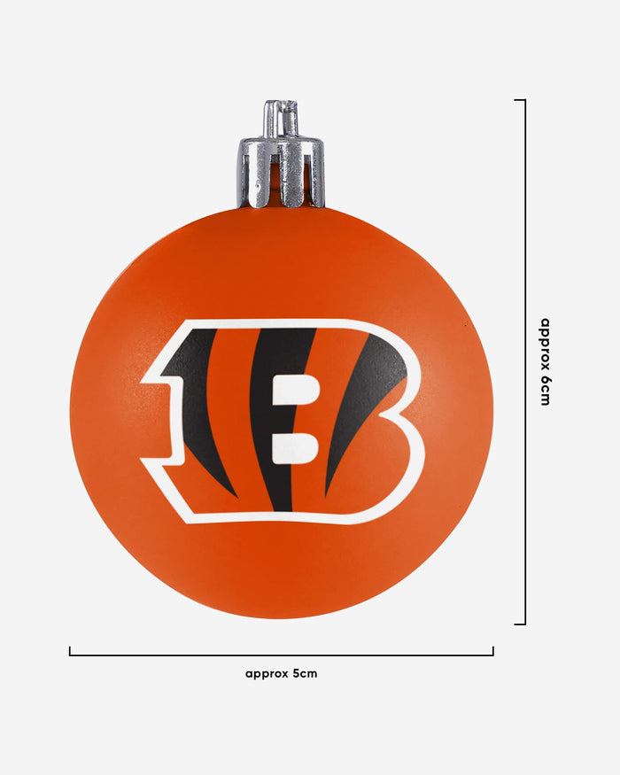 Cincinnati Bengals 12 Pack Ball Ornament Set Foco - FOCO.com