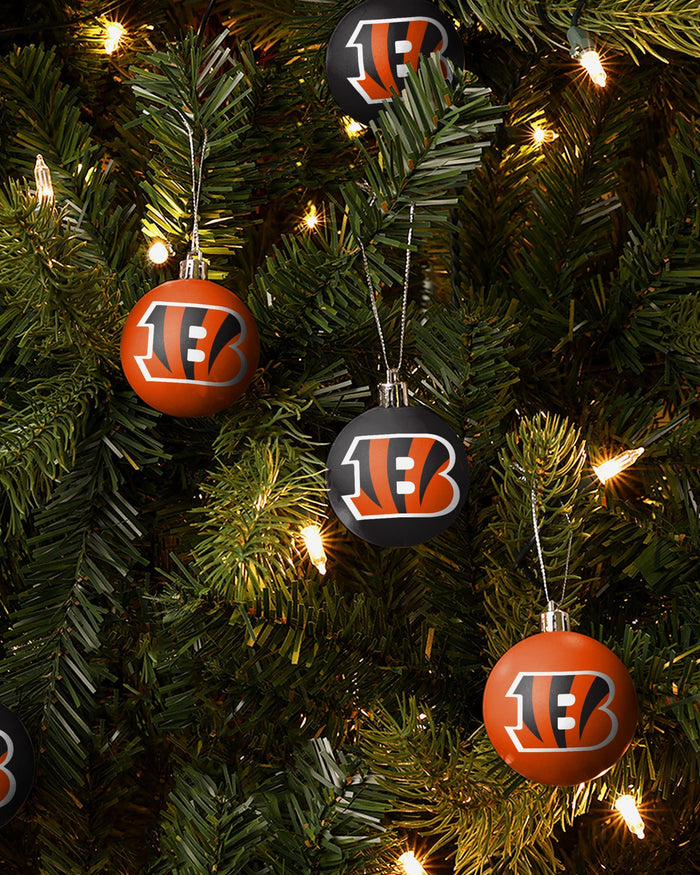 Cincinnati Bengals 12 Pack Ball Ornament Set Foco - FOCO.com