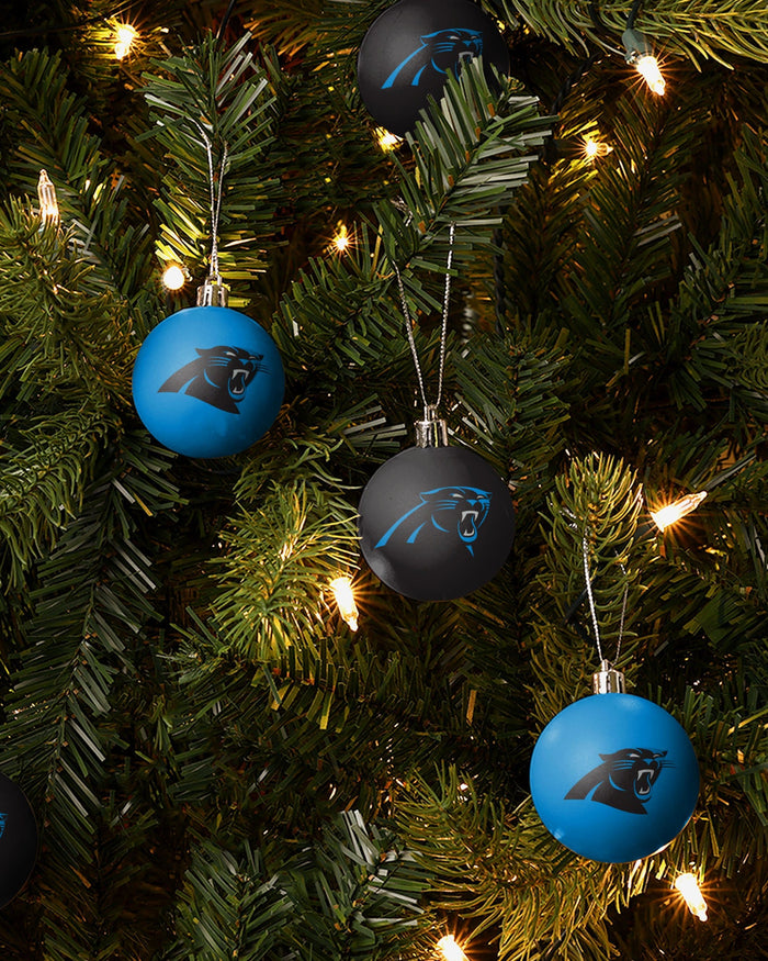 Carolina Panthers 12 Pack Ball Ornament Set FOCO - FOCO.com