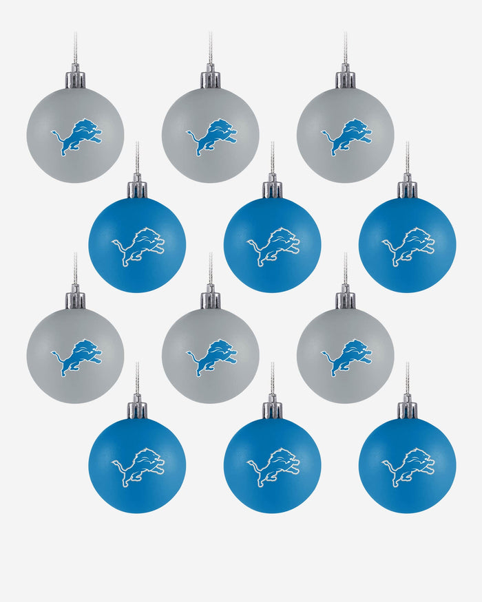 Detroit Lions 12 Pack Ball Ornament Set FOCO - FOCO.com