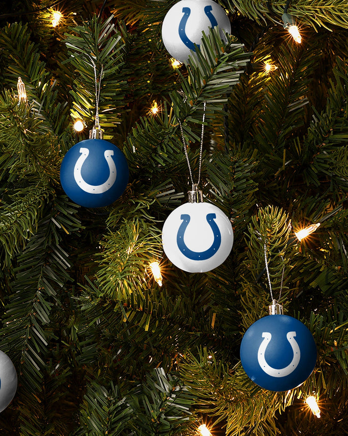 Indianapolis Colts 12 Pack Ball Ornament Set FOCO - FOCO.com