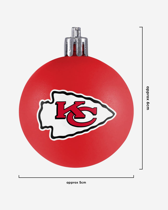 Kansas City Chiefs 12 Pack Ball Ornament Set FOCO - FOCO.com