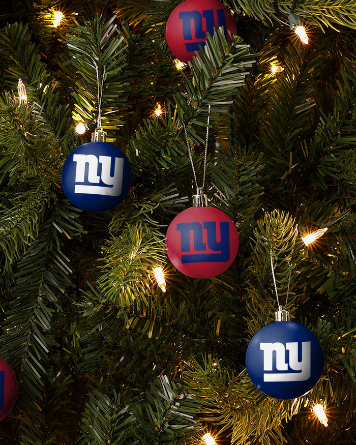 New York Giants 12 Pack Ball Ornament Set Foco - FOCO.com