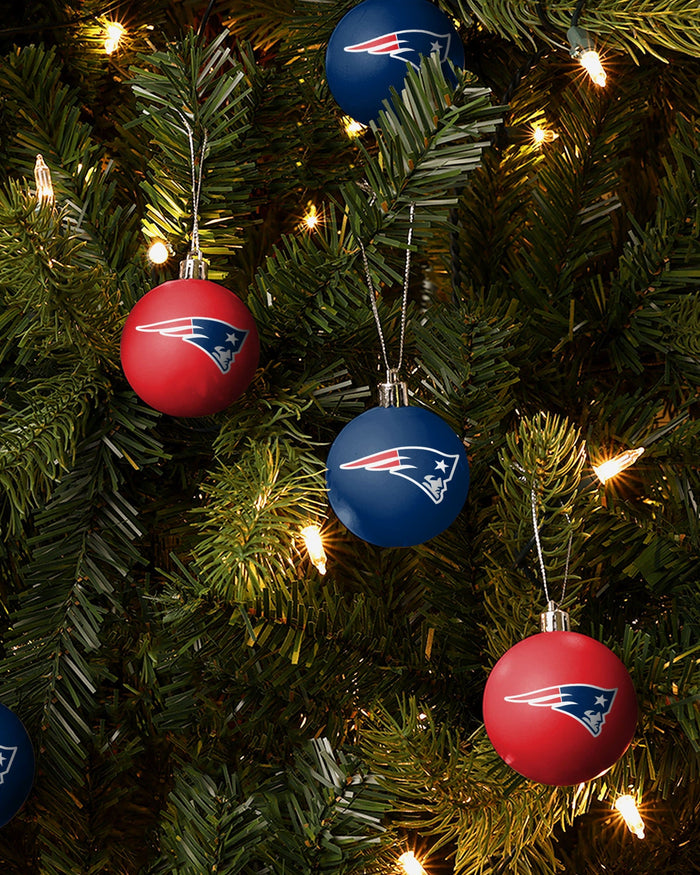 New England Patriots 12 Pack Ball Ornament Set FOCO - FOCO.com