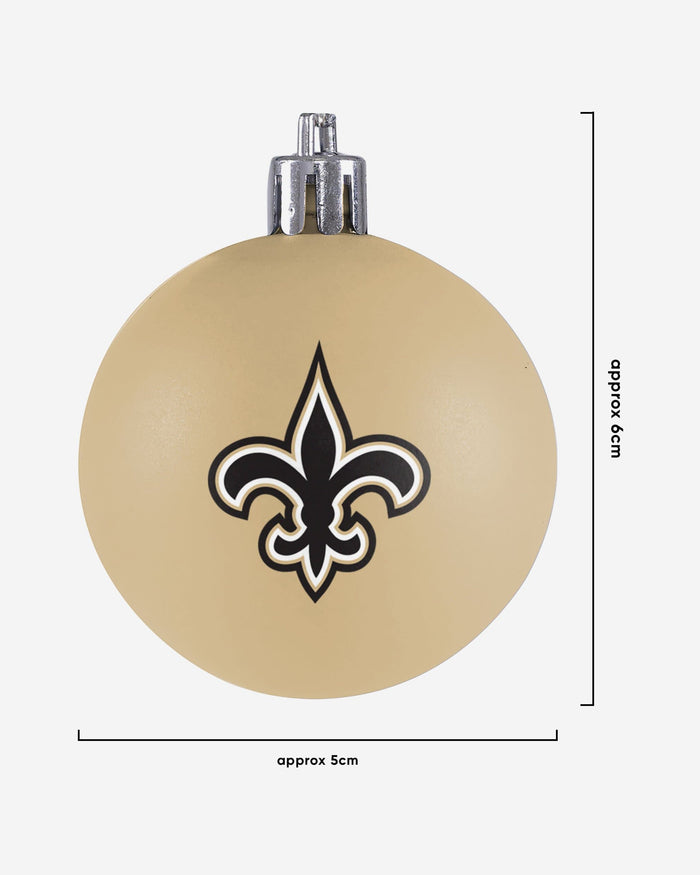 New Orleans Saints 12 Pack Ball Ornament Set FOCO - FOCO.com