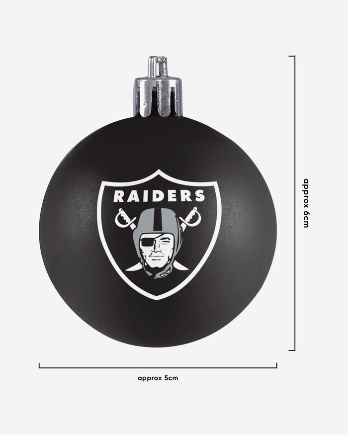 Las Vegas Raiders 12 Pack Ball Ornament Set FOCO - FOCO.com