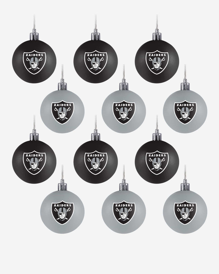 Las Vegas Raiders 12 Pack Ball Ornament Set FOCO - FOCO.com