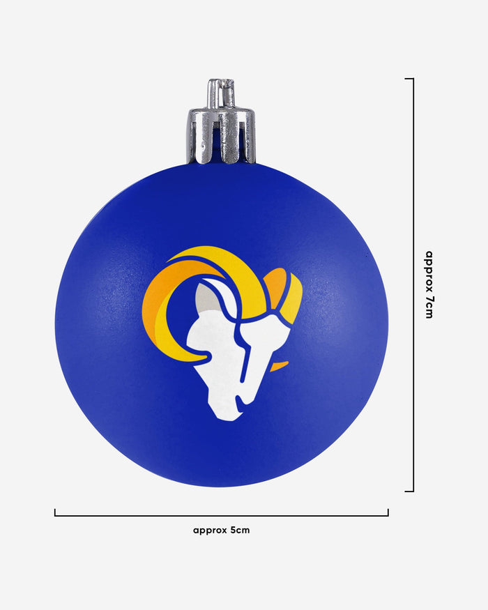 Los Angeles Rams 12 Pack Ball Ornament Set FOCO - FOCO.com