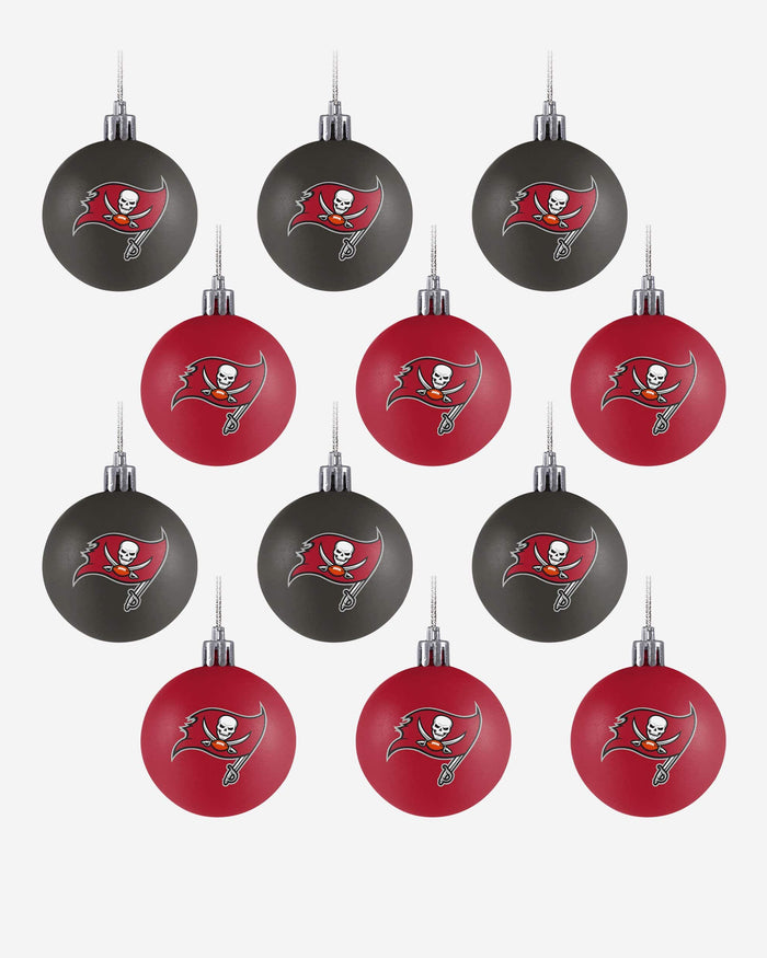 Tampa Bay Buccaneers 12 Pack Ball Ornament Set Foco - FOCO.com