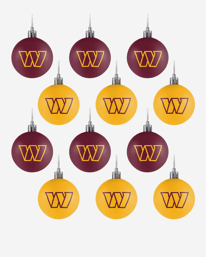 Washington Commanders 12 Pack Ball Ornament Set FOCO - FOCO.com