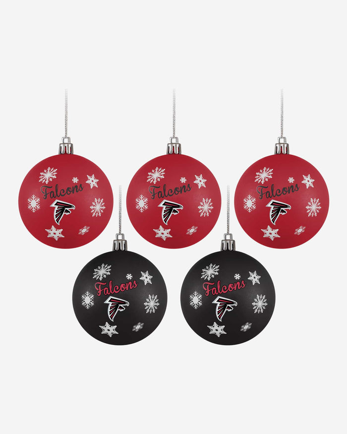 Atlanta Falcons 5 Pack Shatterproof Ball Ornament Set FOCO - FOCO.com