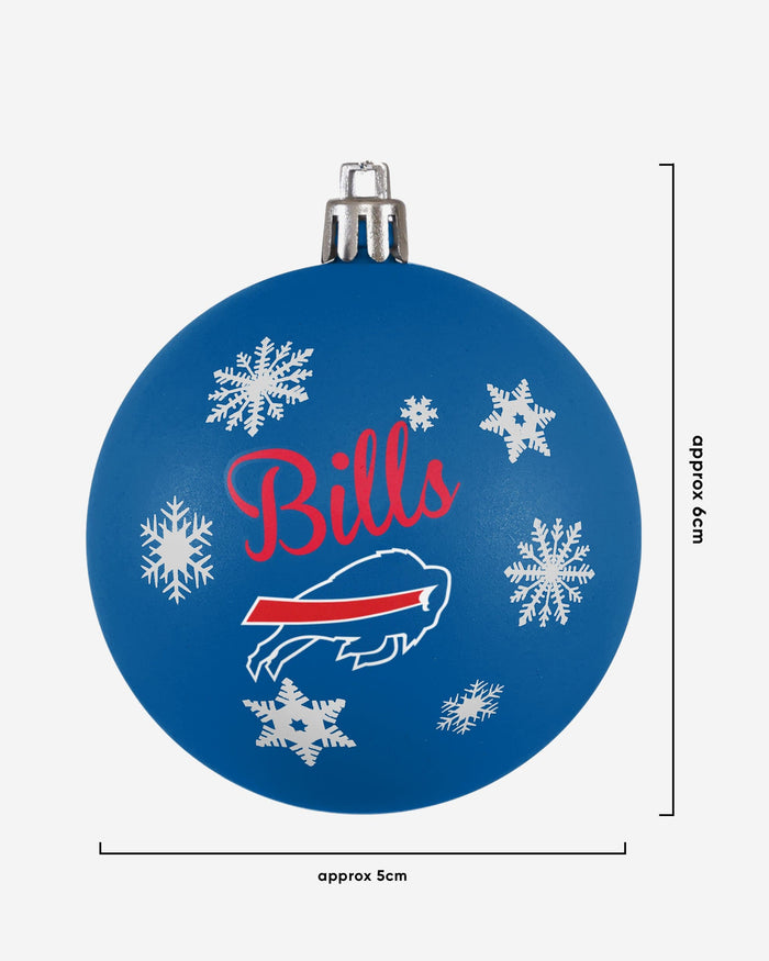 Buffalo Bills 5 Pack Shatterproof Ball Ornament Set FOCO - FOCO.com