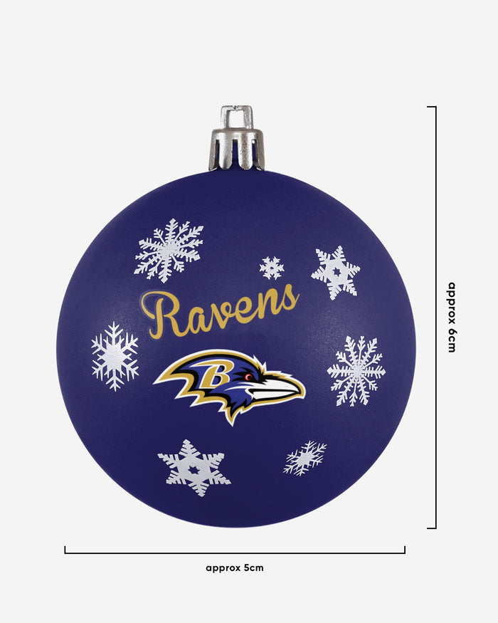 Baltimore Ravens 5 Pack Shatterproof Ball Ornament Set FOCO - FOCO.com