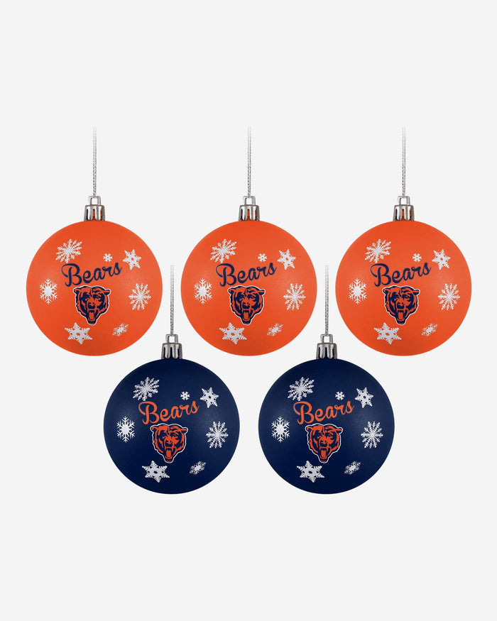 Chicago Bears 5 Pack Shatterproof Ball Ornament Set FOCO - FOCO.com