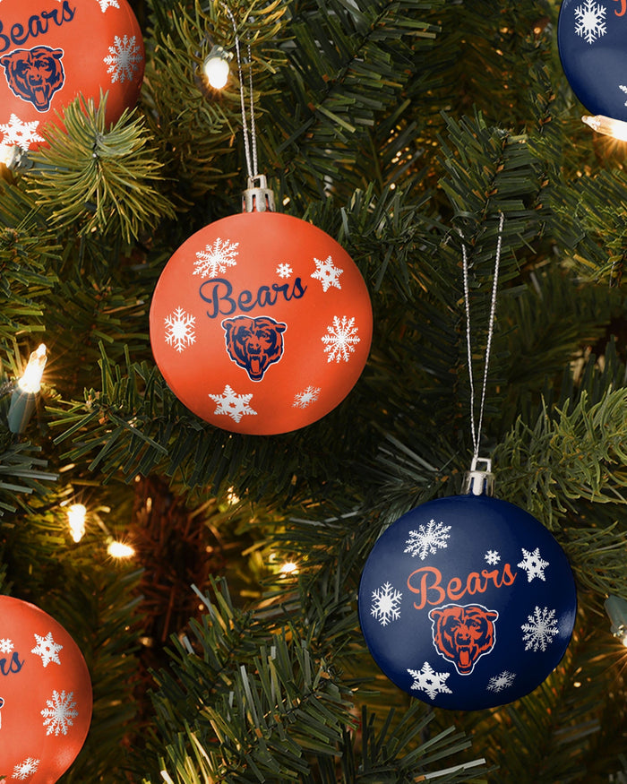 Chicago Bears 5 Pack Shatterproof Ball Ornament Set FOCO - FOCO.com