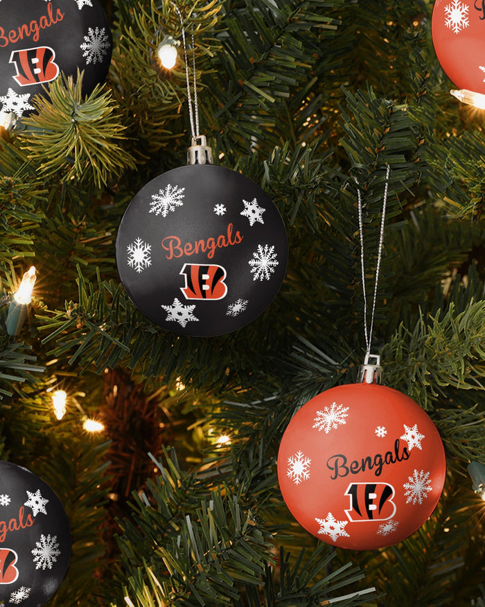 Cincinnati Bengals 5 Pack Shatterproof Ball Ornament Set FOCO - FOCO.com