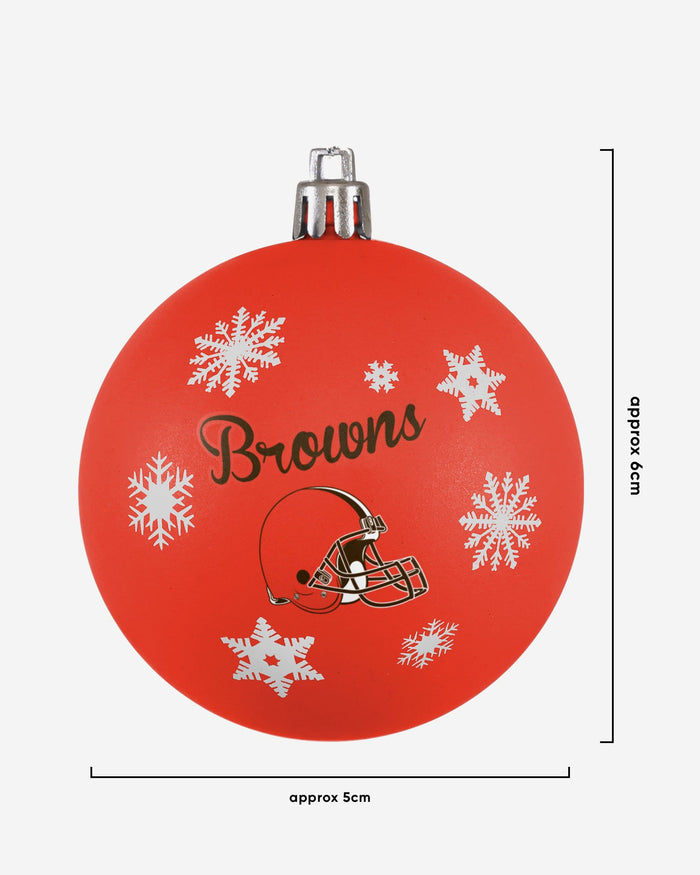 Cleveland Browns Original 5 Pack Shatterproof Ball Ornament Set FOCO - FOCO.com