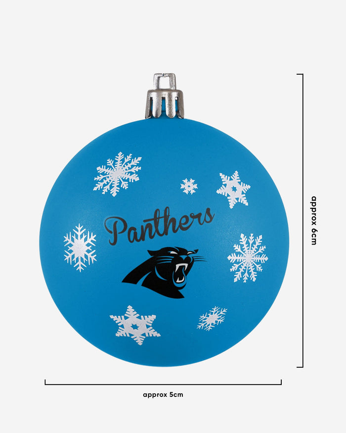 Carolina Panthers 5 Pack Shatterproof Ball Ornament Set FOCO - FOCO.com