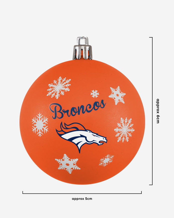 Denver Broncos 5 Pack Shatterproof Ball Ornament Set FOCO - FOCO.com