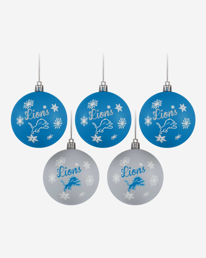 Detroit Lions 5 Pack Shatterproof Ball Ornament Set FOCO - FOCO.com