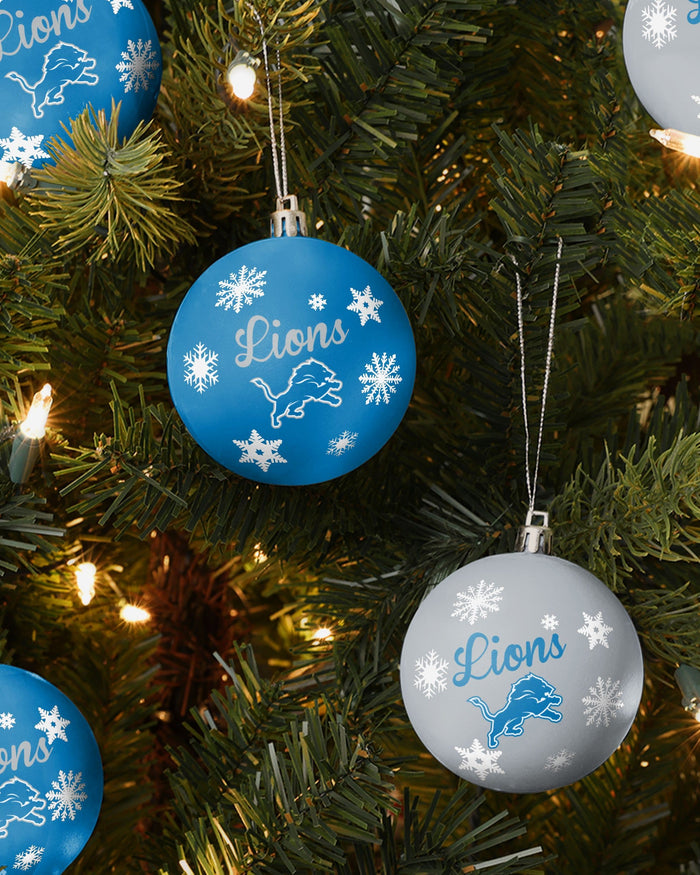 Detroit Lions 5 Pack Shatterproof Ball Ornament Set FOCO - FOCO.com