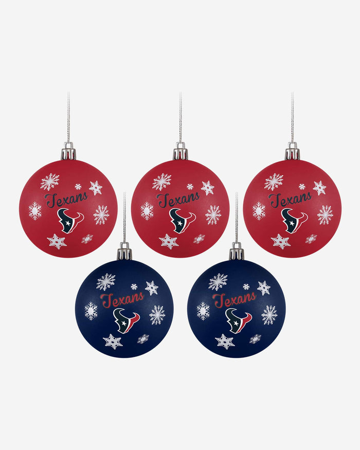 Houston Texans 5 Pack Shatterproof Ball Ornament Set FOCO - FOCO.com