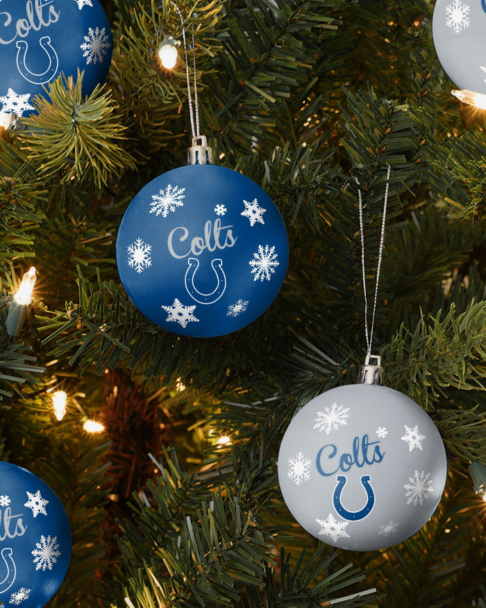 Indianapolis Colts 5 Pack Shatterproof Ball Ornament Set FOCO - FOCO.com