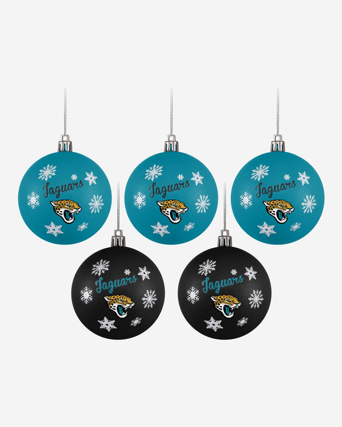 Jacksonville Jaguars 5 Pack Shatterproof Ball Ornament Set FOCO - FOCO.com