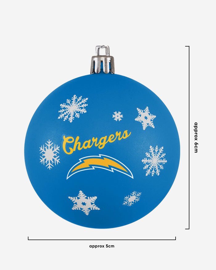 Los Angeles Chargers 5 Pack Shatterproof Ball Ornament Set FOCO - FOCO.com