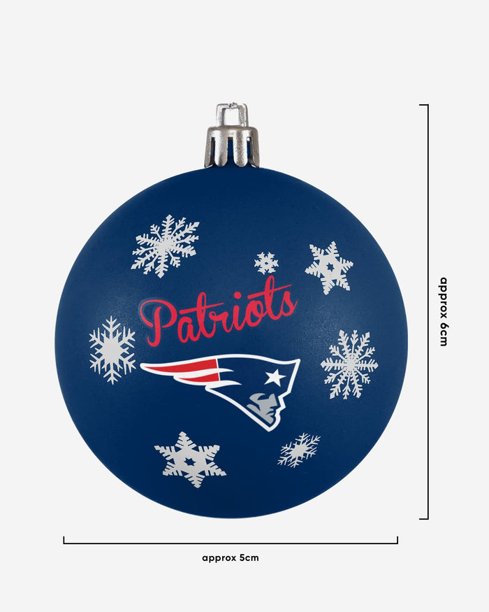 New England Patriots 5 Pack Shatterproof Ball Ornament Set FOCO - FOCO.com