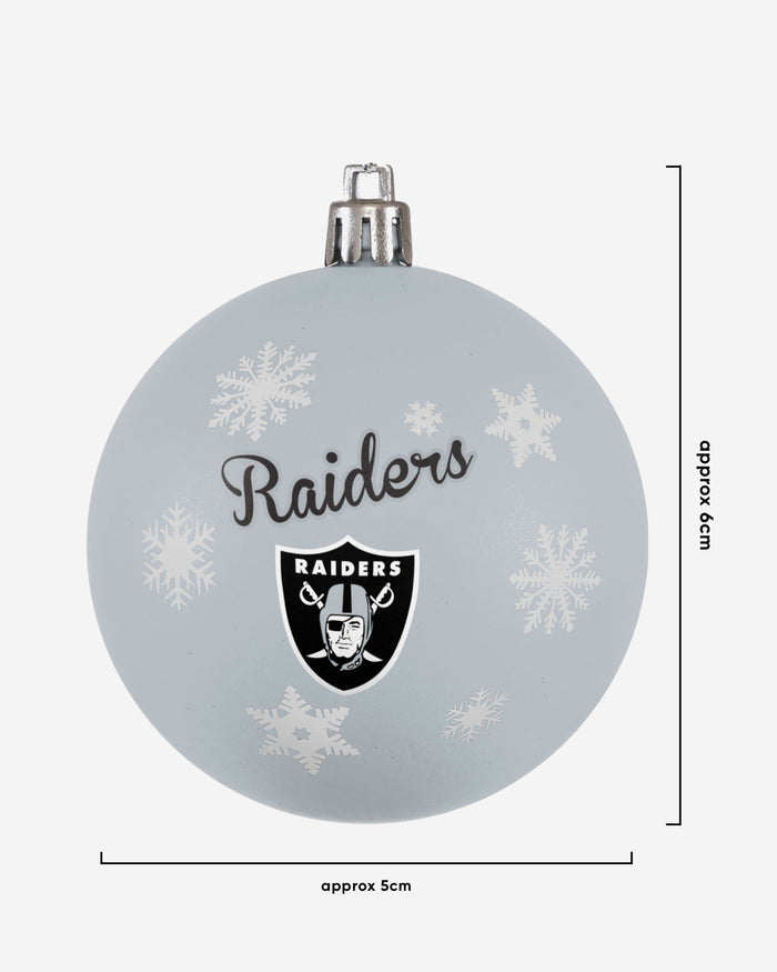 Las Vegas Raiders 5 Pack Shatterproof Ball Ornament Set FOCO - FOCO.com