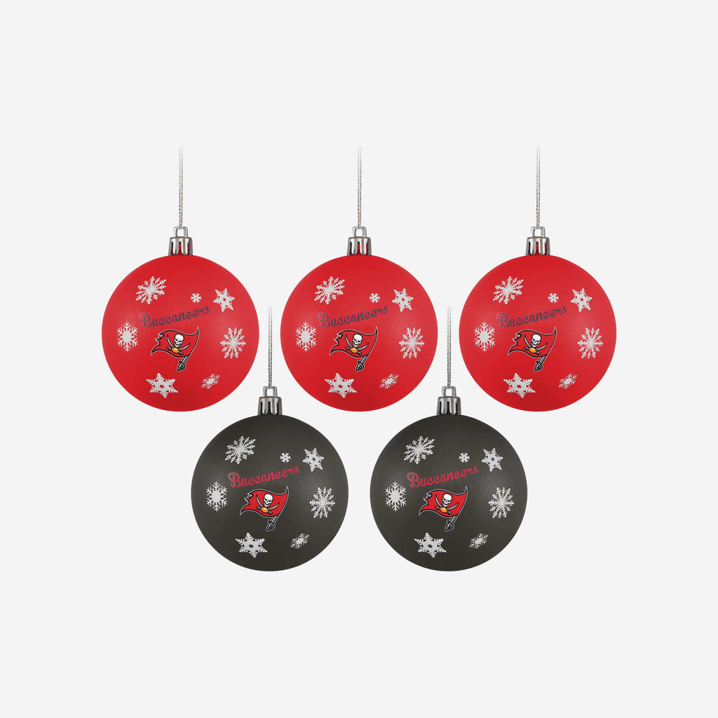 Tampa Bay Buccaneers Original 5 Pack Shatterproof Ball Ornament Set FOCO - FOCO.com