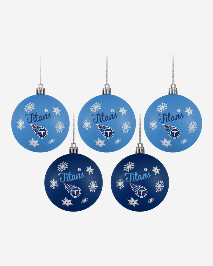 Tennessee Titans 5 Pack Shatterproof Ball Ornament Set FOCO - FOCO.com