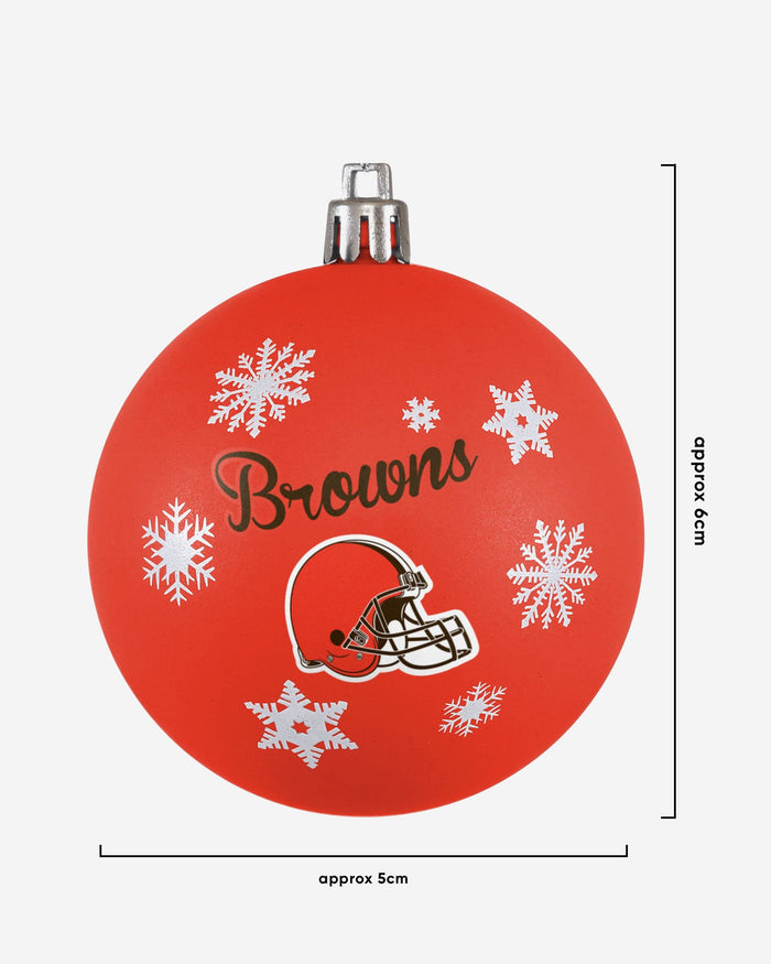 Cleveland Browns 5 Pack Shatterproof Ball Ornament Set FOCO - FOCO.com