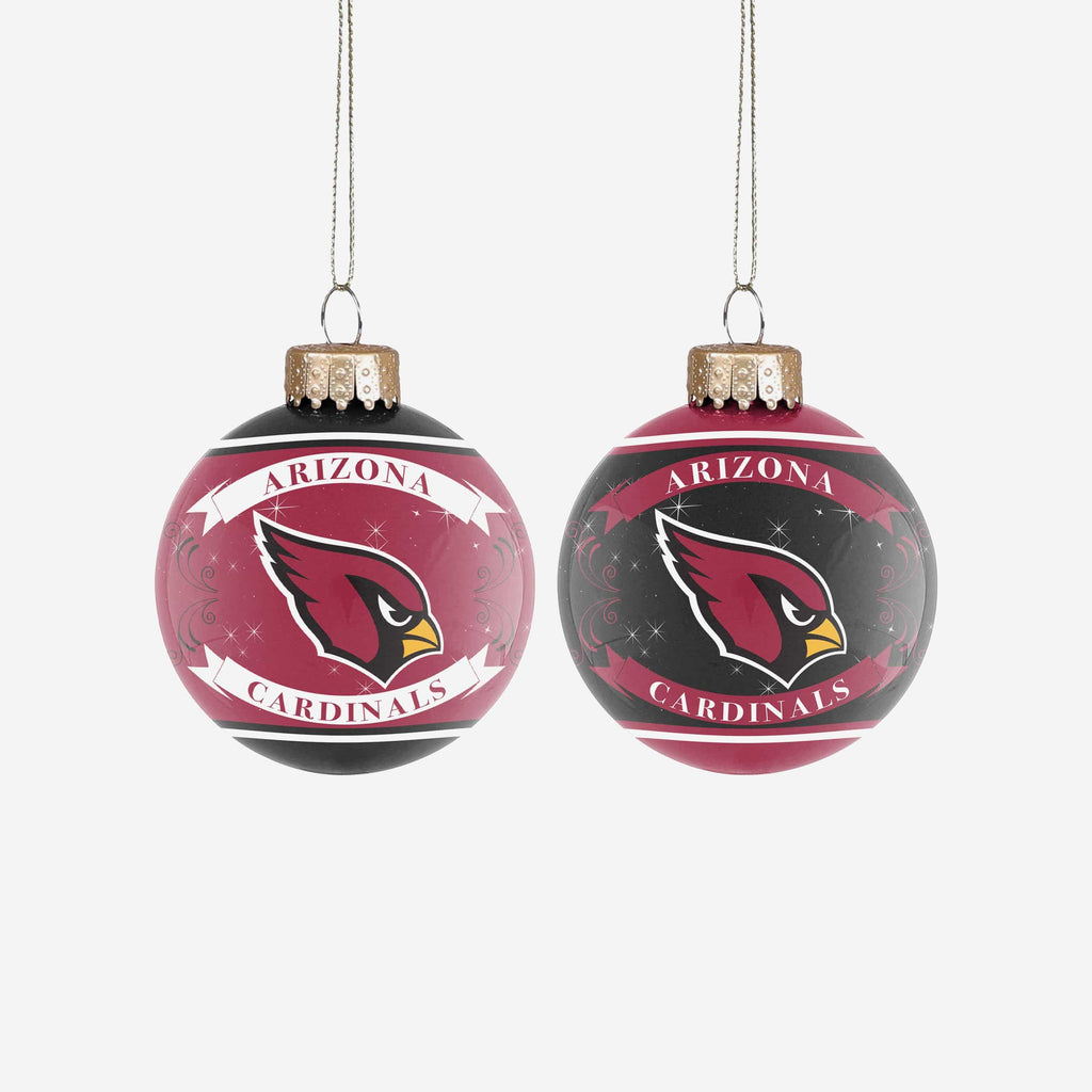 Arizona Cardinals 2 Pack Ball Ornament Set FOCO - FOCO.com