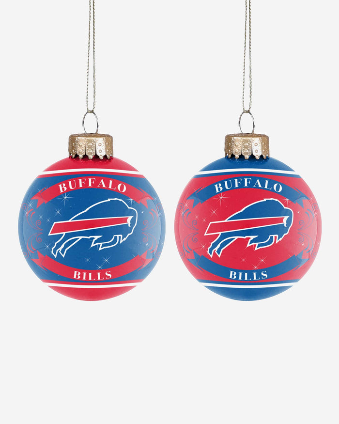 Buffalo Bills 2 Pack Ball Ornament Set FOCO - FOCO.com