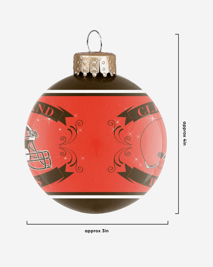 Cleveland Browns 2 Pack Ball Ornament Set FOCO - FOCO.com