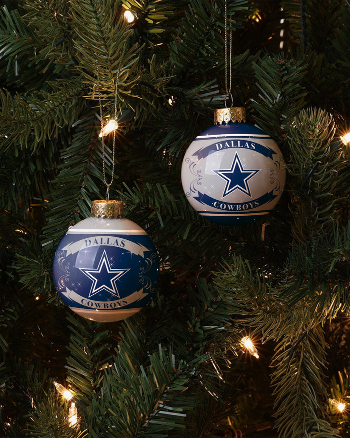 Dallas Cowboys 2 Pack Ball Ornament Set FOCO - FOCO.com