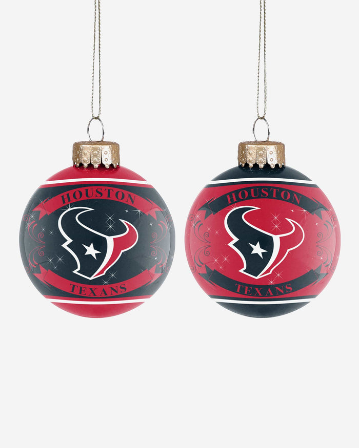 Houston Texans 2 Pack Ball Ornament Set FOCO - FOCO.com