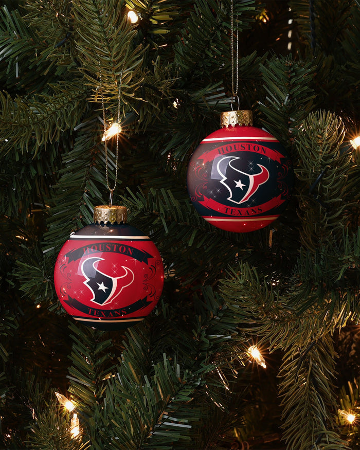 Houston Texans 2 Pack Ball Ornament Set FOCO - FOCO.com