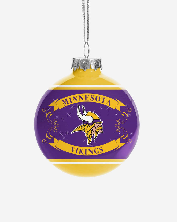 Minnesota Vikings 2 Pack Ball Ornament Set FOCO - FOCO.com