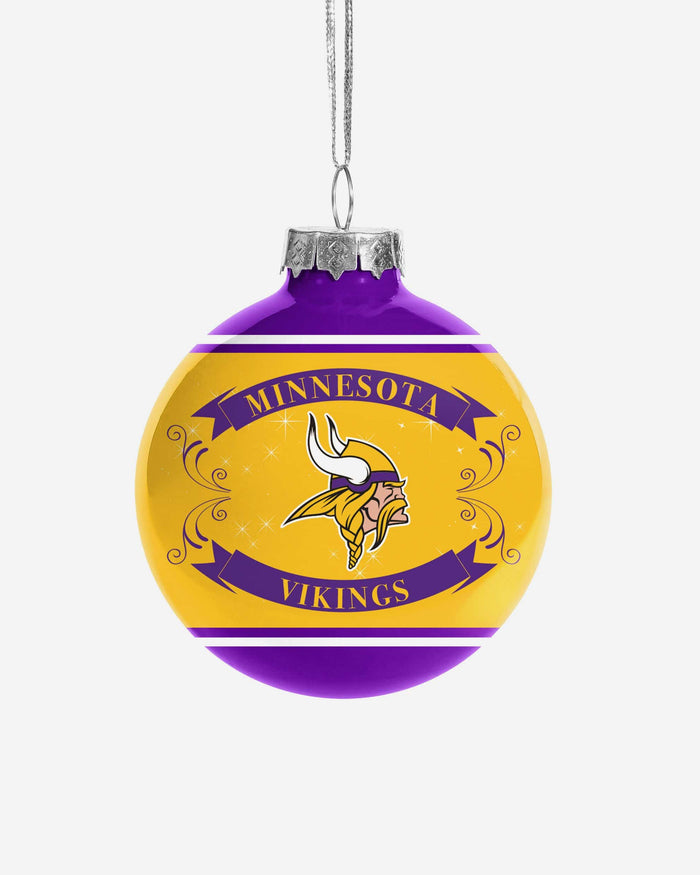 Minnesota Vikings 2 Pack Ball Ornament Set FOCO - FOCO.com